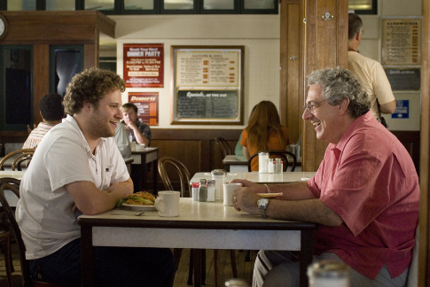 Still of Harold Ramis and Seth Rogen in Knocked Up (2007)