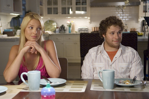 Still of Katherine Heigl and Seth Rogen in Knocked Up (2007)