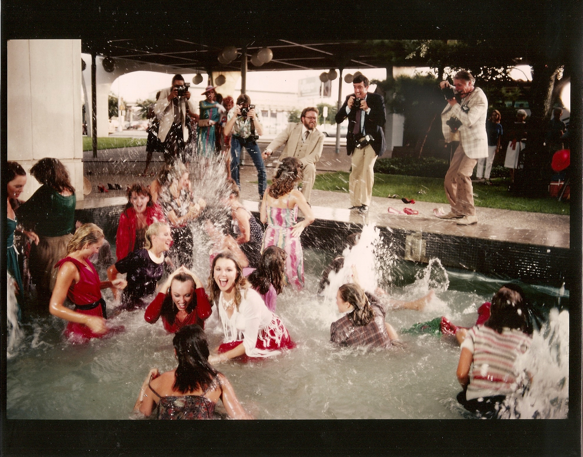 shooting the jumping in the fountain scene for Miss All American Beauty