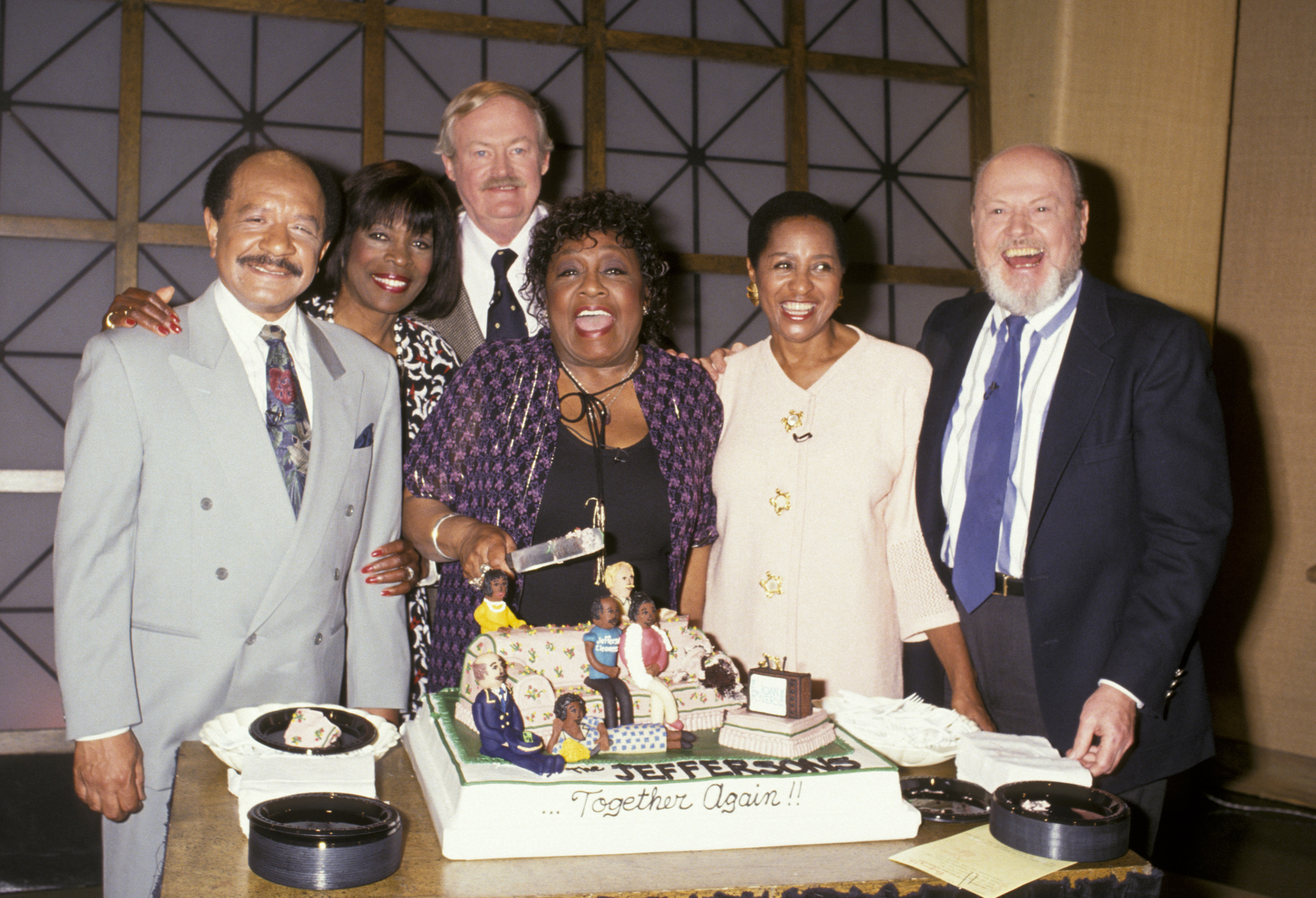 Marla Gibbs, Franklin Cover, Sherman Hemsley, Roxie Roker, Isabel Sanford and Ned Wertimer at event of The Jeffersons (1975)