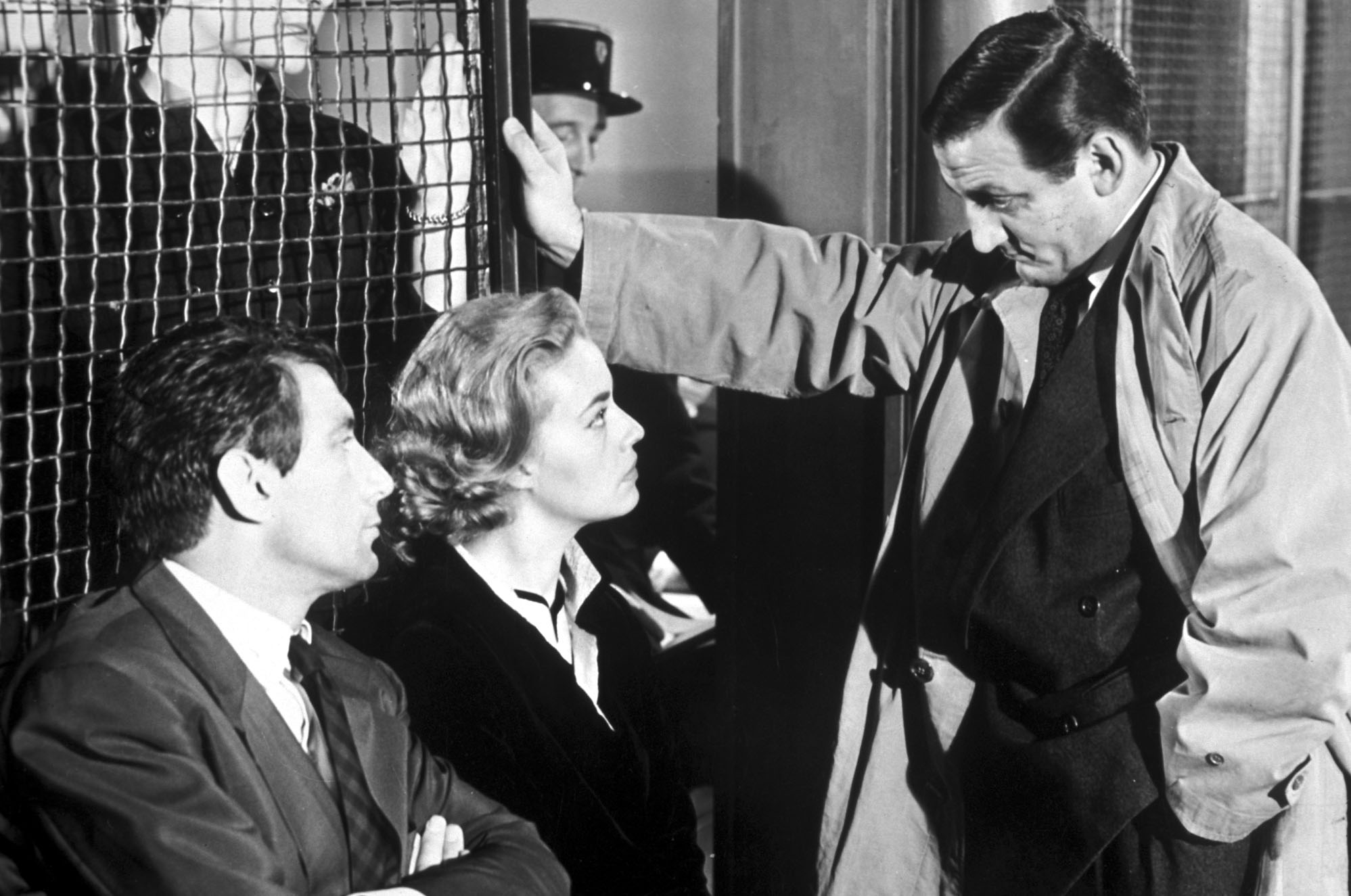 Still of Jeanne Moreau, Maurice Ronet and Lino Ventura in Ascenseur pour l'échafaud (1958)