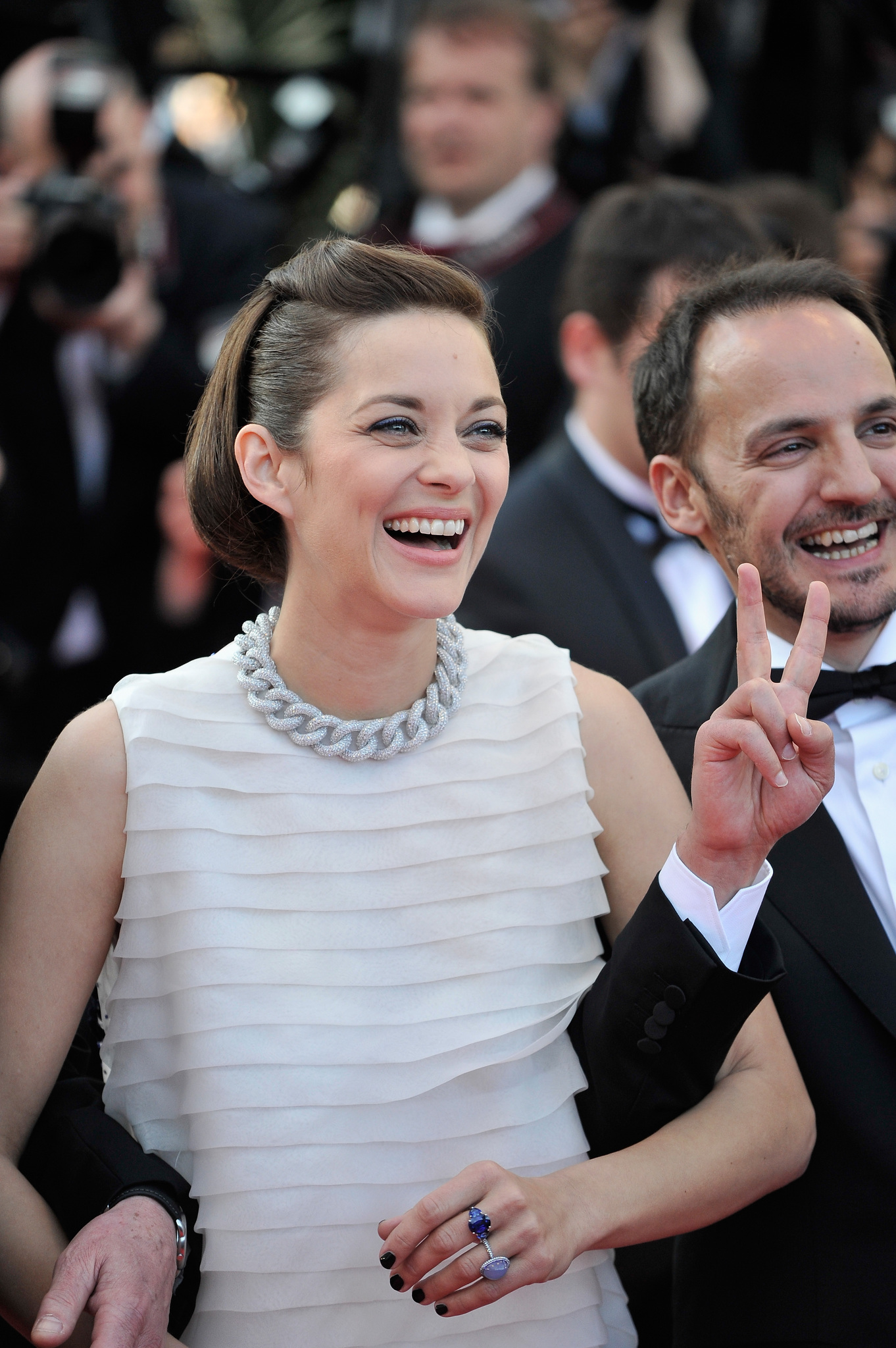 Marion Cotillard and Fabrizio Rongione at event of Deux jours, une nuit (2014)