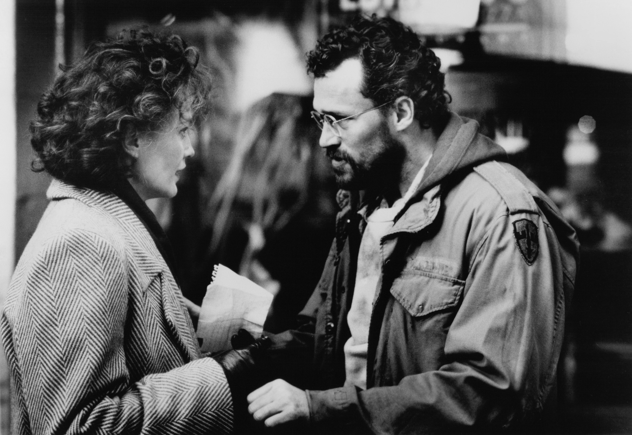 Still of Jessica Lange and Michael Rooker in Music Box (1989)