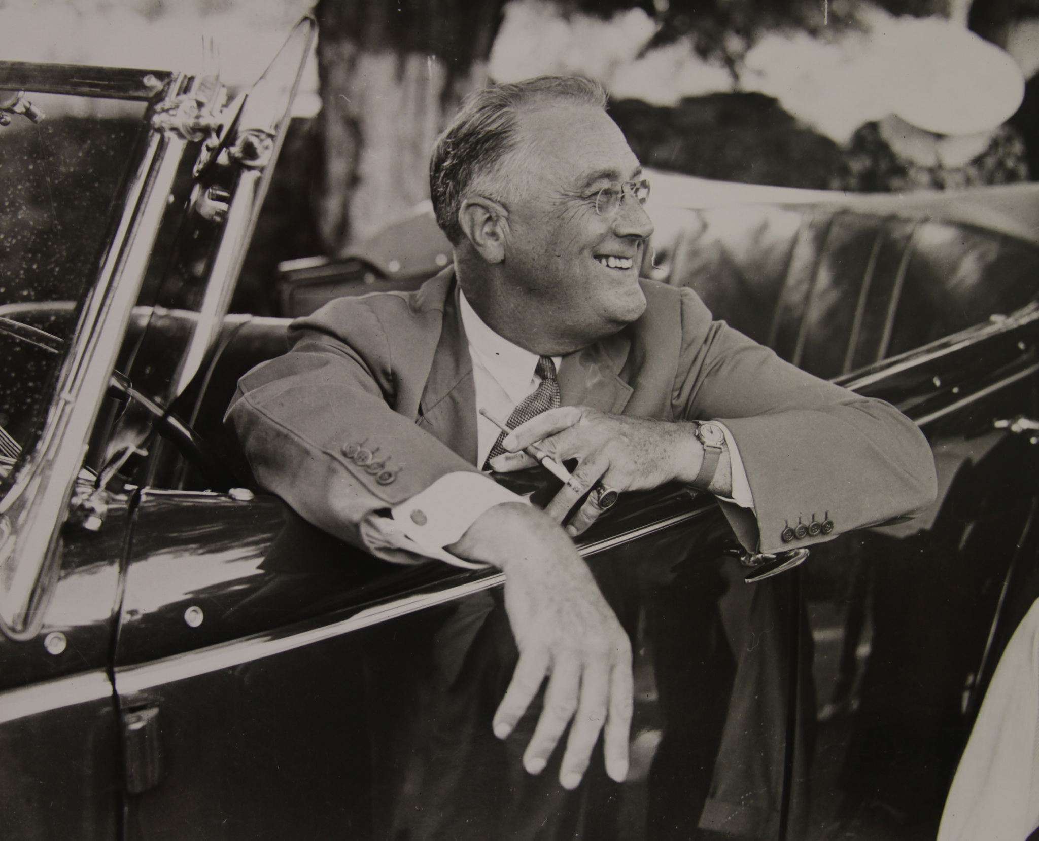 President Franklin Roosevelt at his home in Hyde Park, NY, 1937