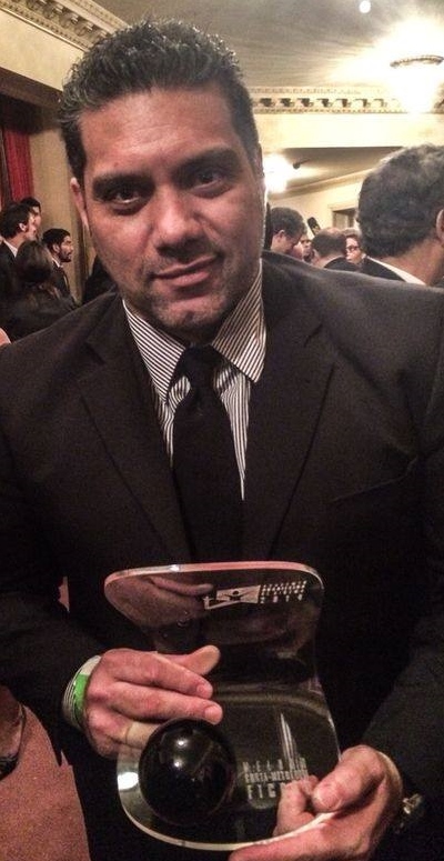 Marcio Rosario, at the Brazilian Academy Award, winner as a producer of best short film 