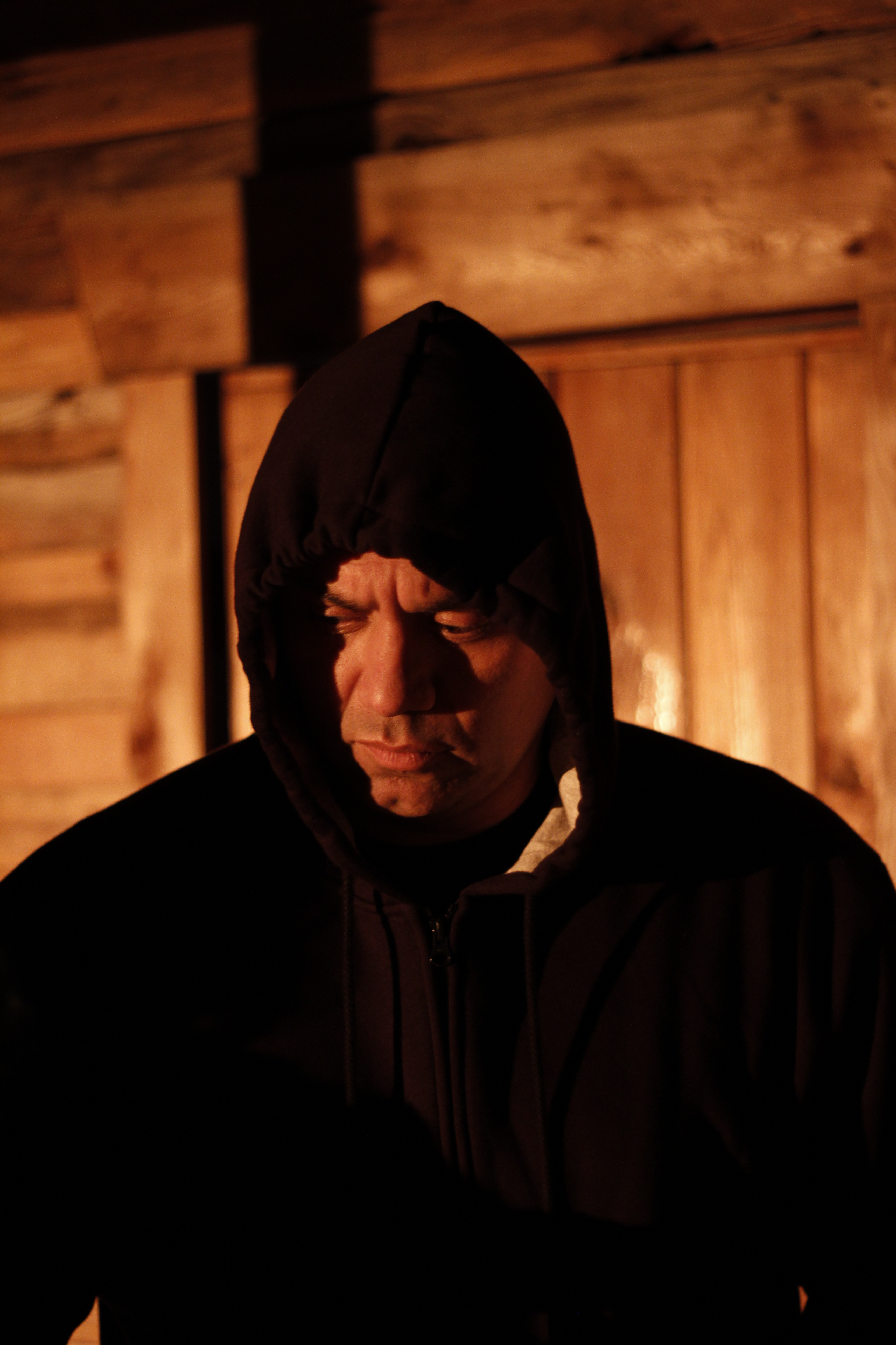 Marcio Rosario on the set of An Evil Within, in Washighton State Location, a film by Sage Bannick