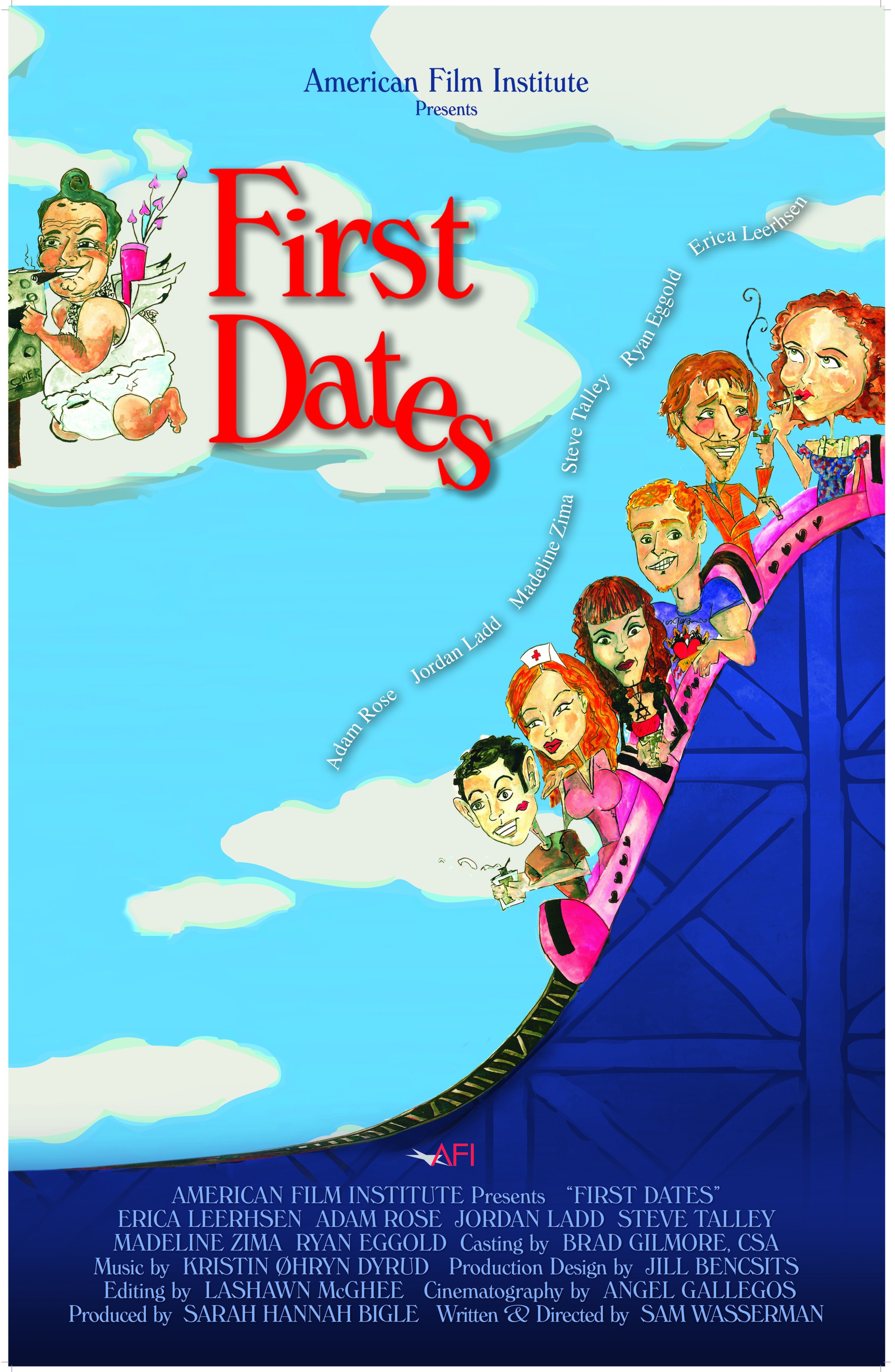 Jordan Ladd, Erica Leerhsen, Adam Rose, Madeline Zima, Sam Wasserman, Steve Talley, Ryan Eggold and Sarah Hannah Bigle in First Dates (2010)