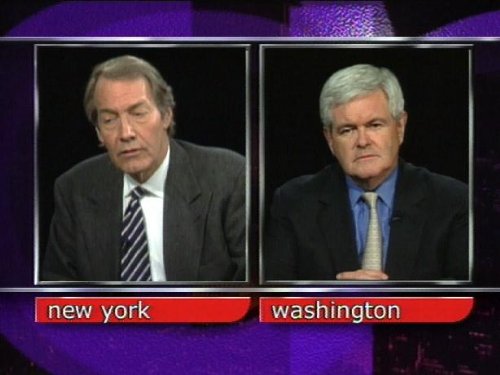 Still of Charlie Rose and Newt Gingrich in Charlie Rose (1991)
