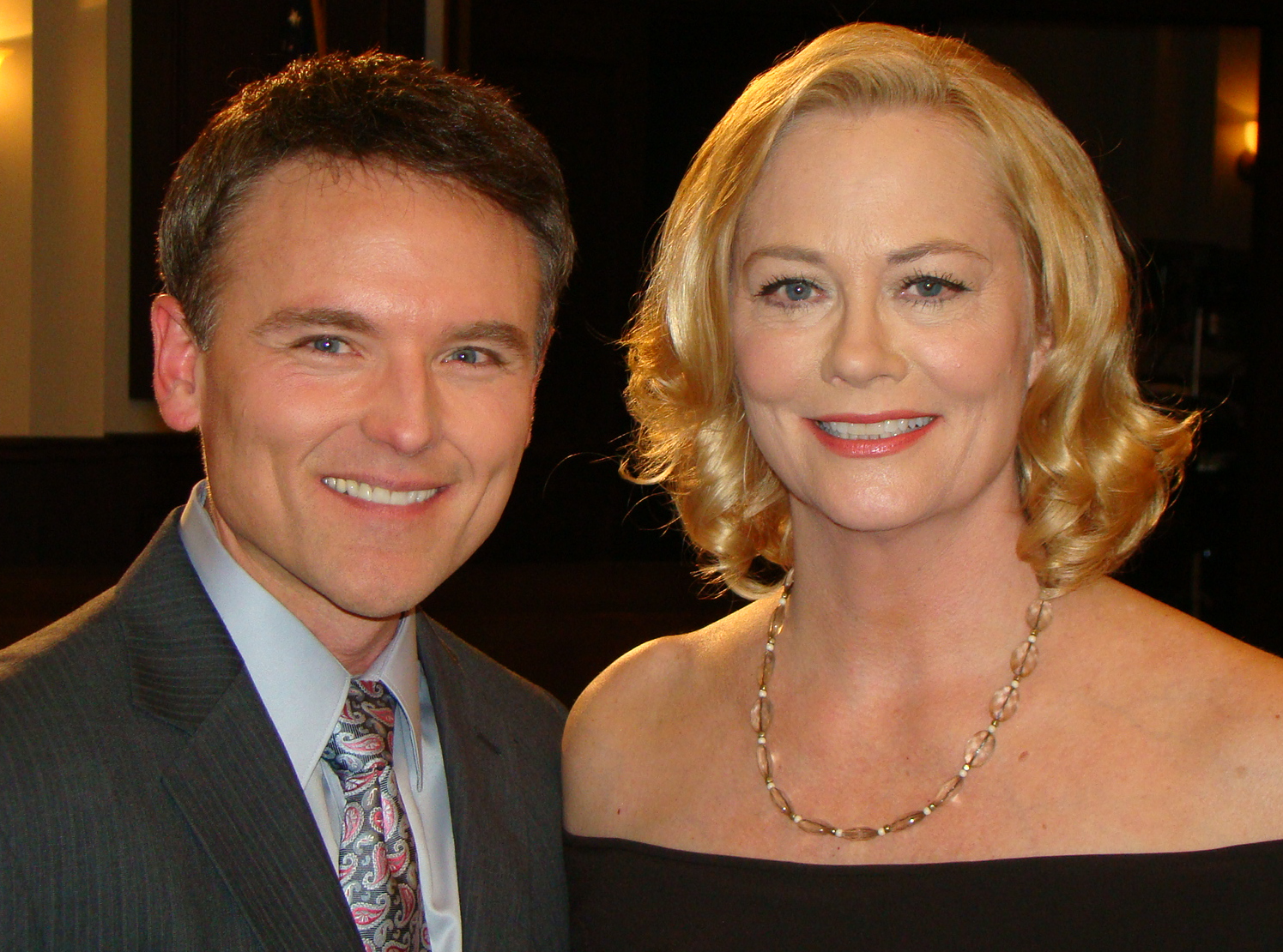 With Cybill Shepherd on the set of Lifetime's 