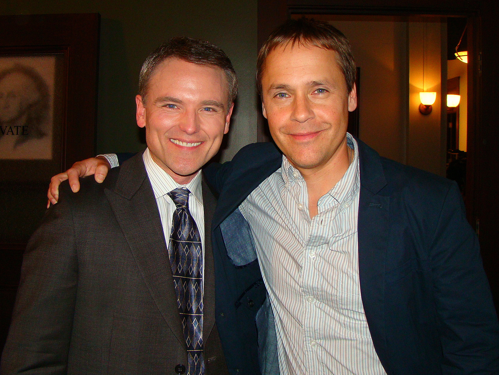 Jeff Rose and Chad Lowe on the set of Lifetime's 