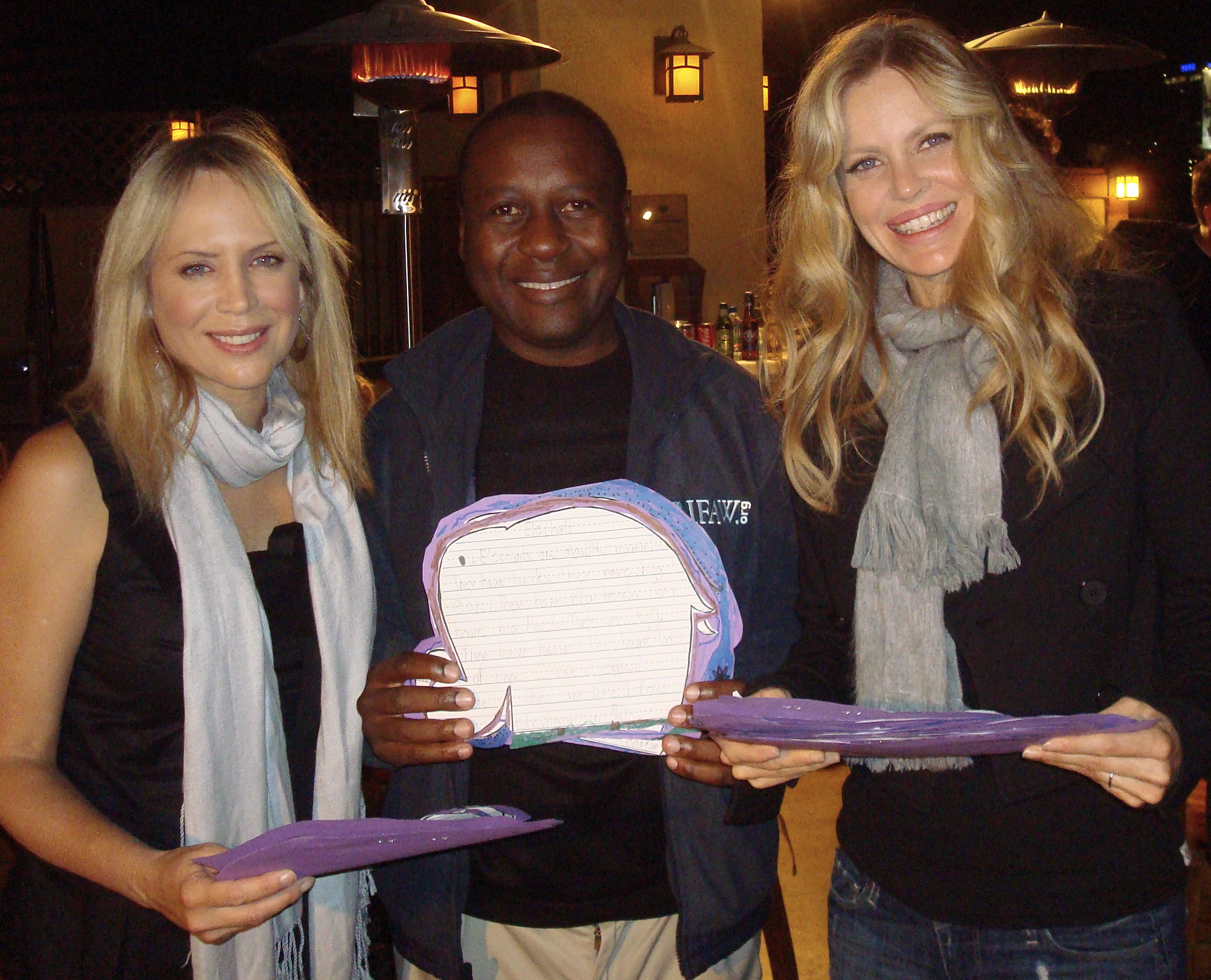 Sherrie Rose, James Isiche, and Kristin Bauer at charity event for IFAW to benefit elephants