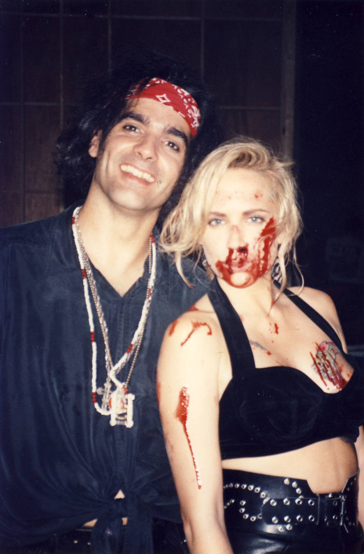 Yul Vazquez and Sherrie Rose on set of Tales from the Crypt episode On a Deadman's Chest