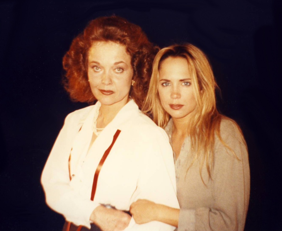 Grace Zabriskie and Sherrie Rose on the set of Voyeur