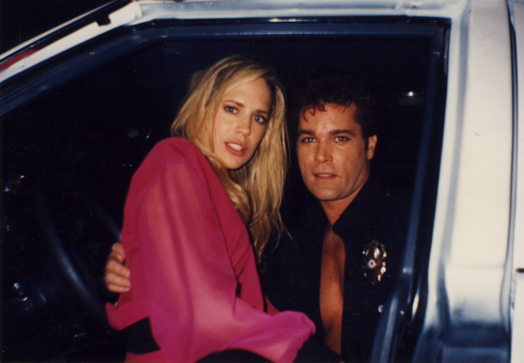 Sherrie Rose and Ray Liotta on set of Unlawful Entry