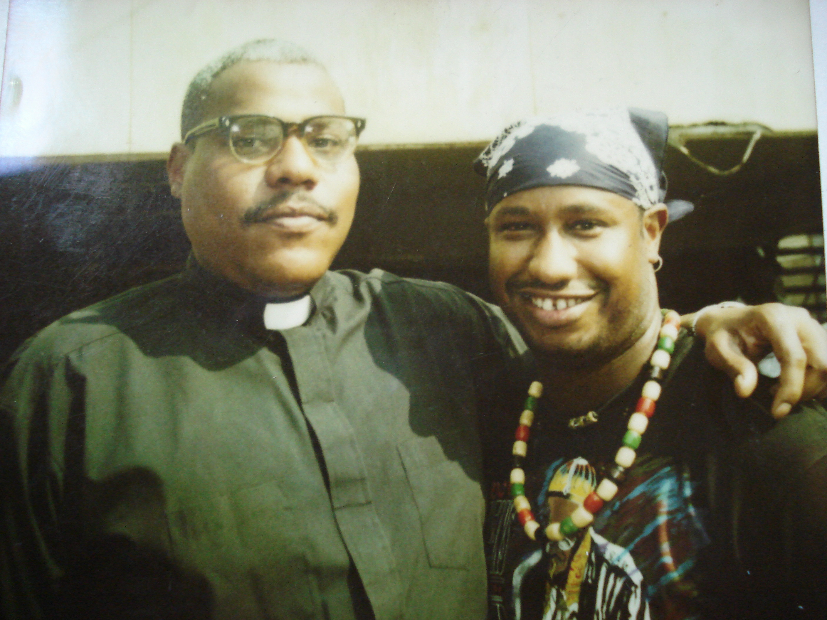Bill Nunn and Terence Rosemore on the set of Candyman 2.