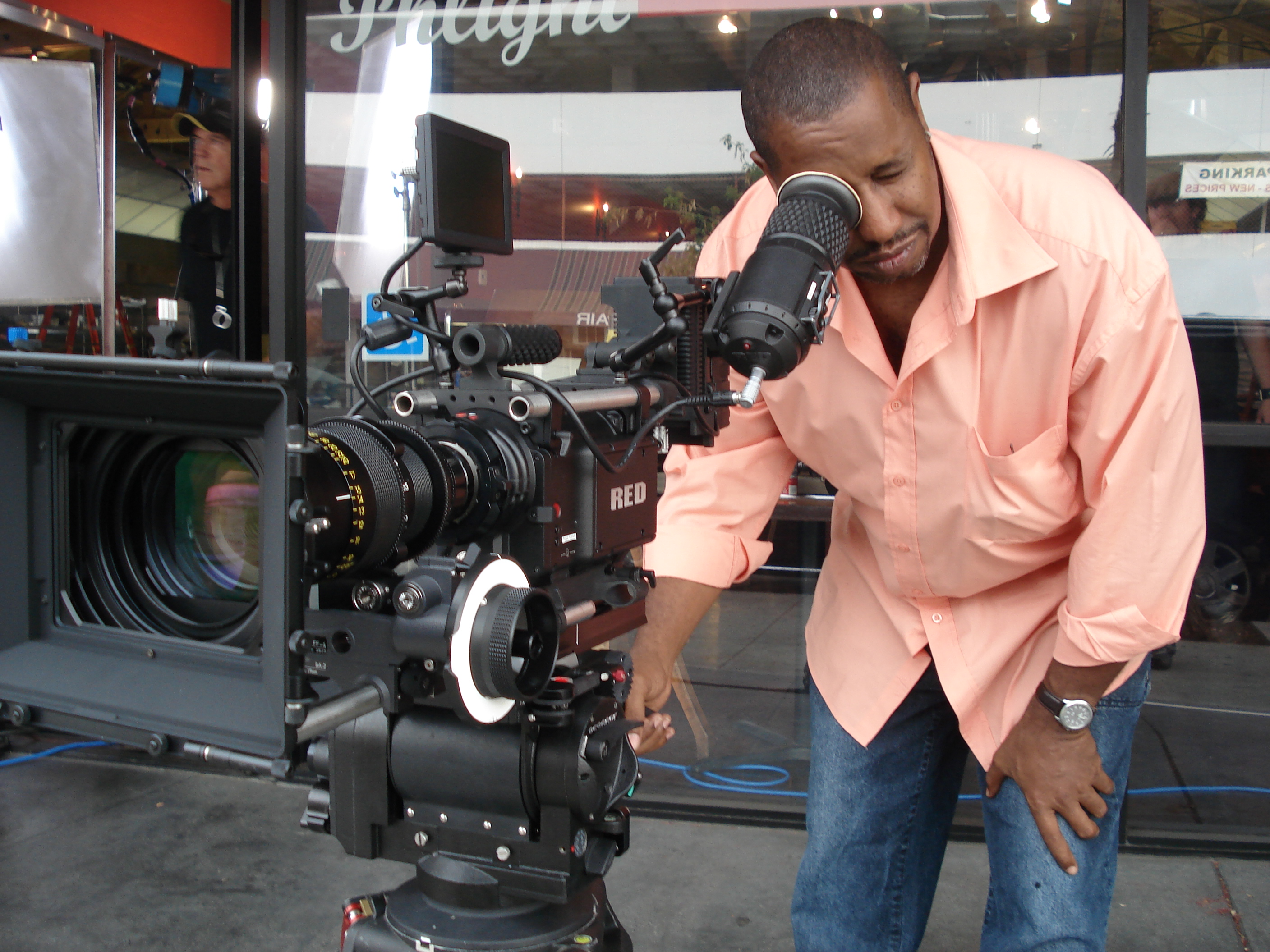 Terence Rosemore on the set of A Spot of Tea