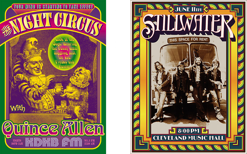 ALMOST FAMOUS: Poster for Arizona DJ Quince Allen, and for Stillwater's appearance in Cleveland