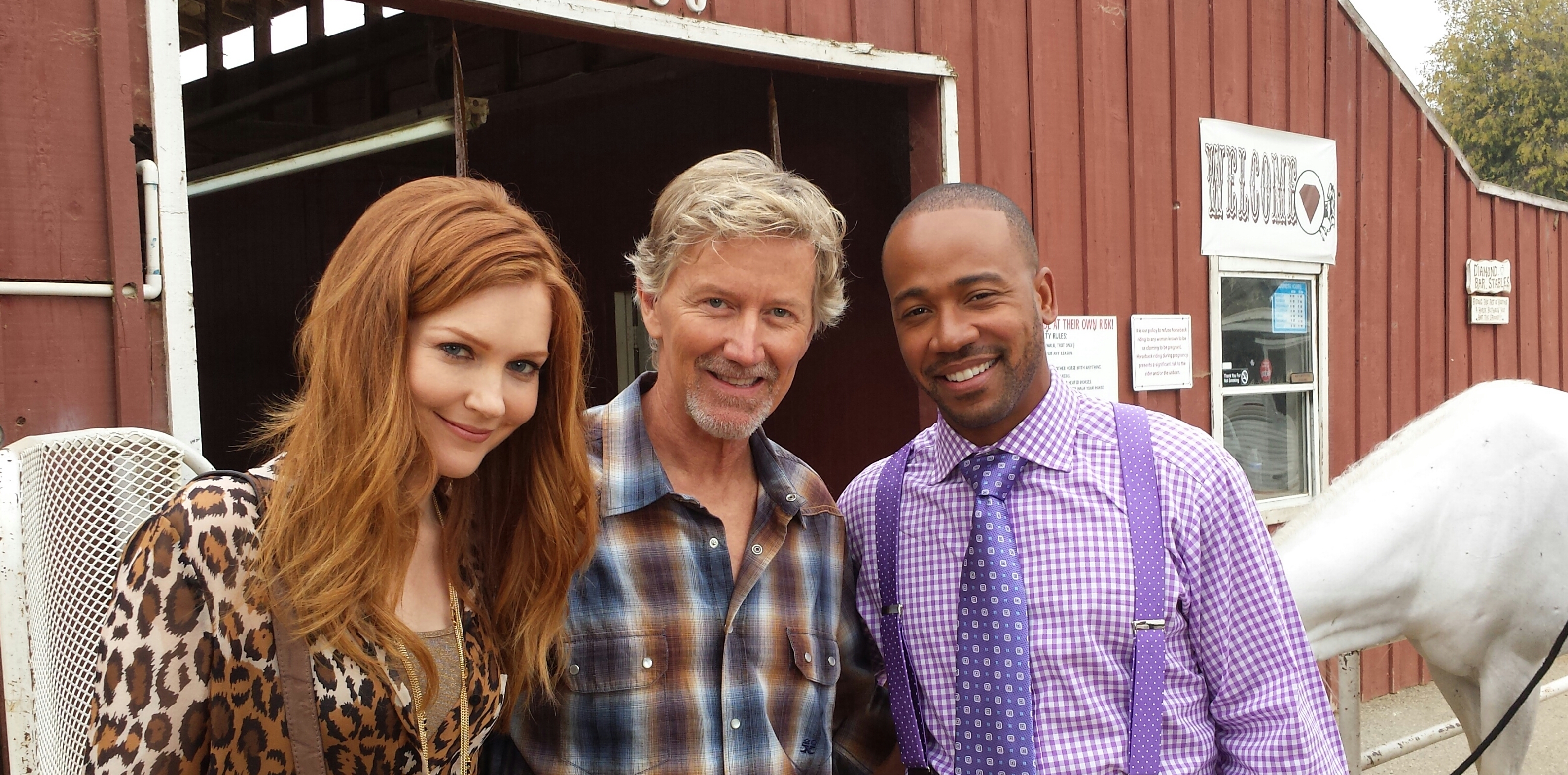 Randy with Darby Stanchfield & Columbus Short on set of Scandal