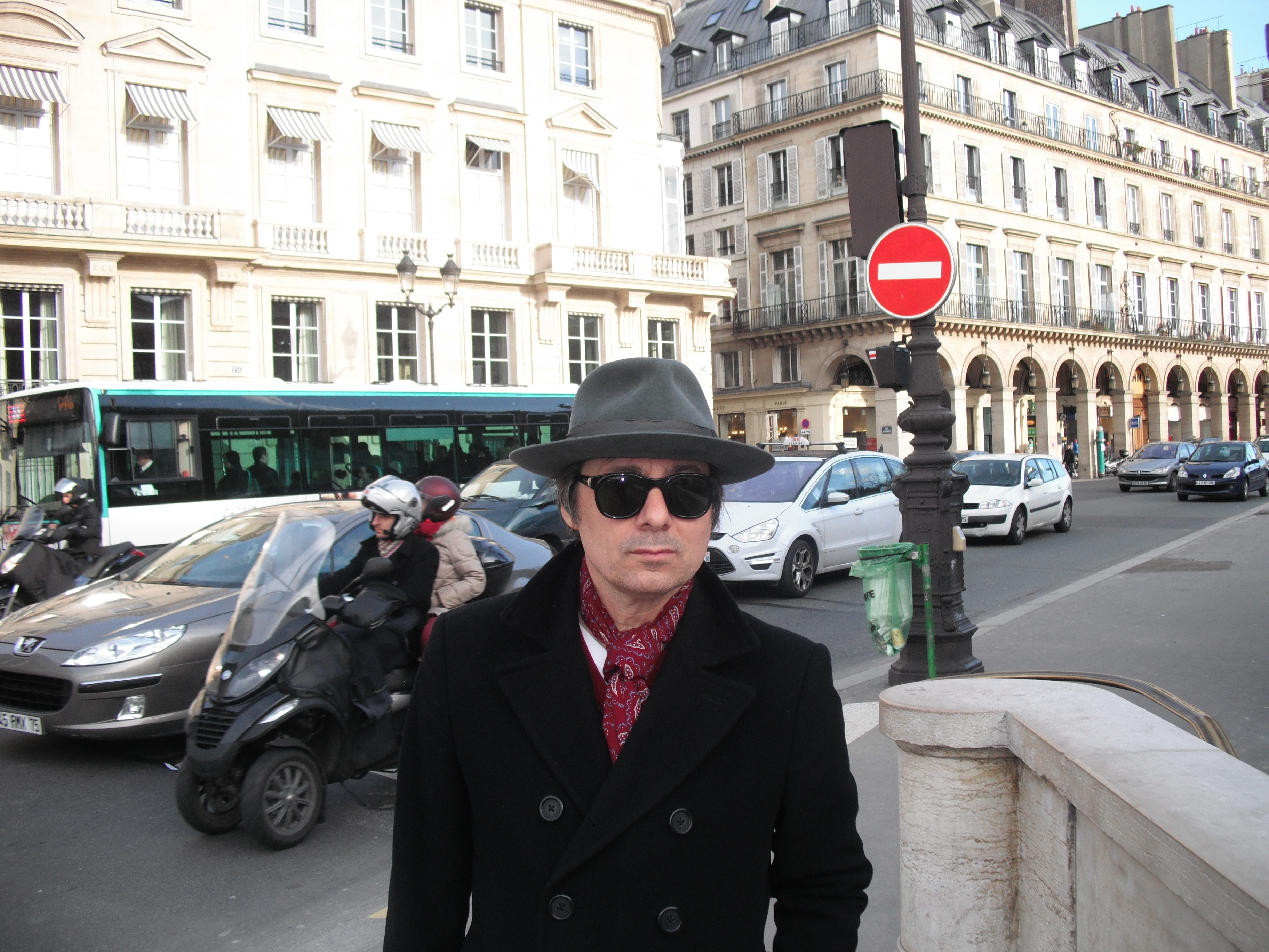 Mick Rossi on location in Paris, 2011