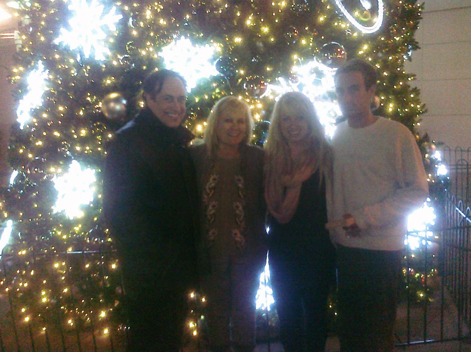 Rossi Family Christmas Celebration in Burbank. L to R: Richard, wife Sherrie, daughter Karis, son Joshua. (Christmas, 2011)