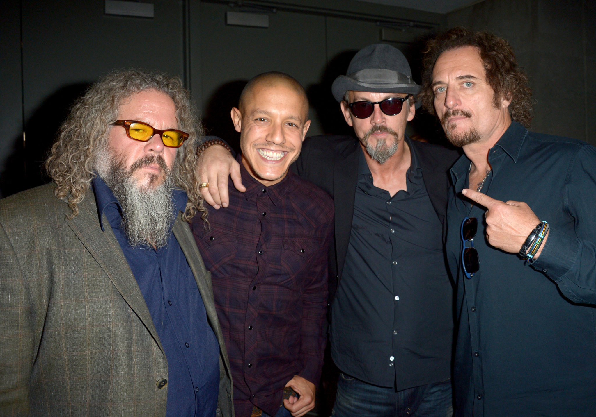 Kim Coates, Tommy Flanagan, Theo Rossi and Mark Boone at event of Sons of Anarchy (2008)