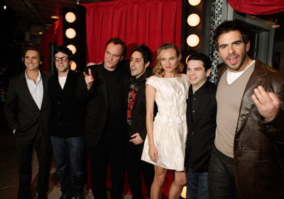 Quentin Tarantino, Lawrence Bender, Samm Levine, Eli Roth, B.J. Novak, Diane Kruger and Omar Doom at event of Negarbingi sunsnukiai (2009)