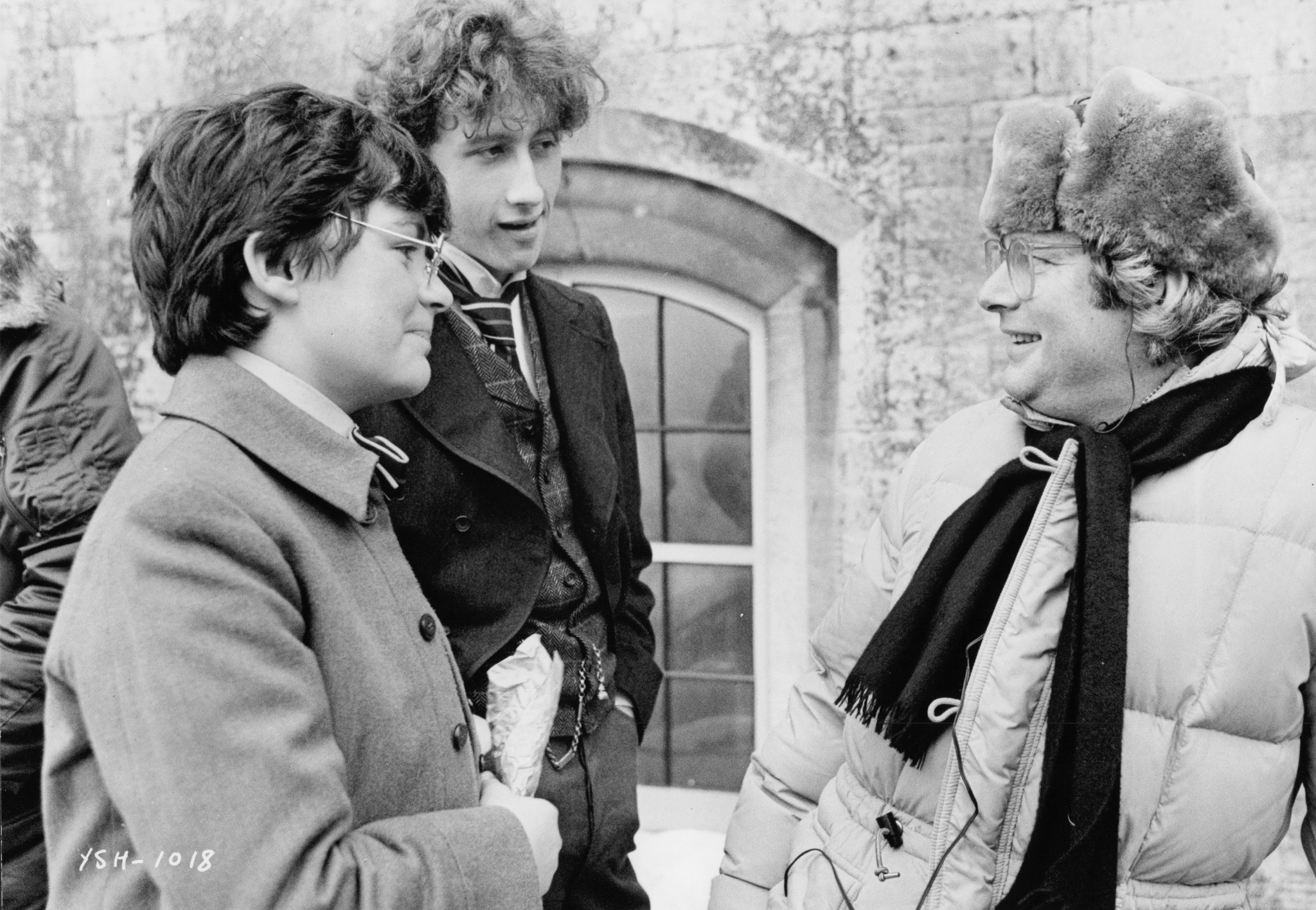Still of Barry Levinson, Alan Cox and Nicholas Rowe in Young Sherlock Holmes (1985)
