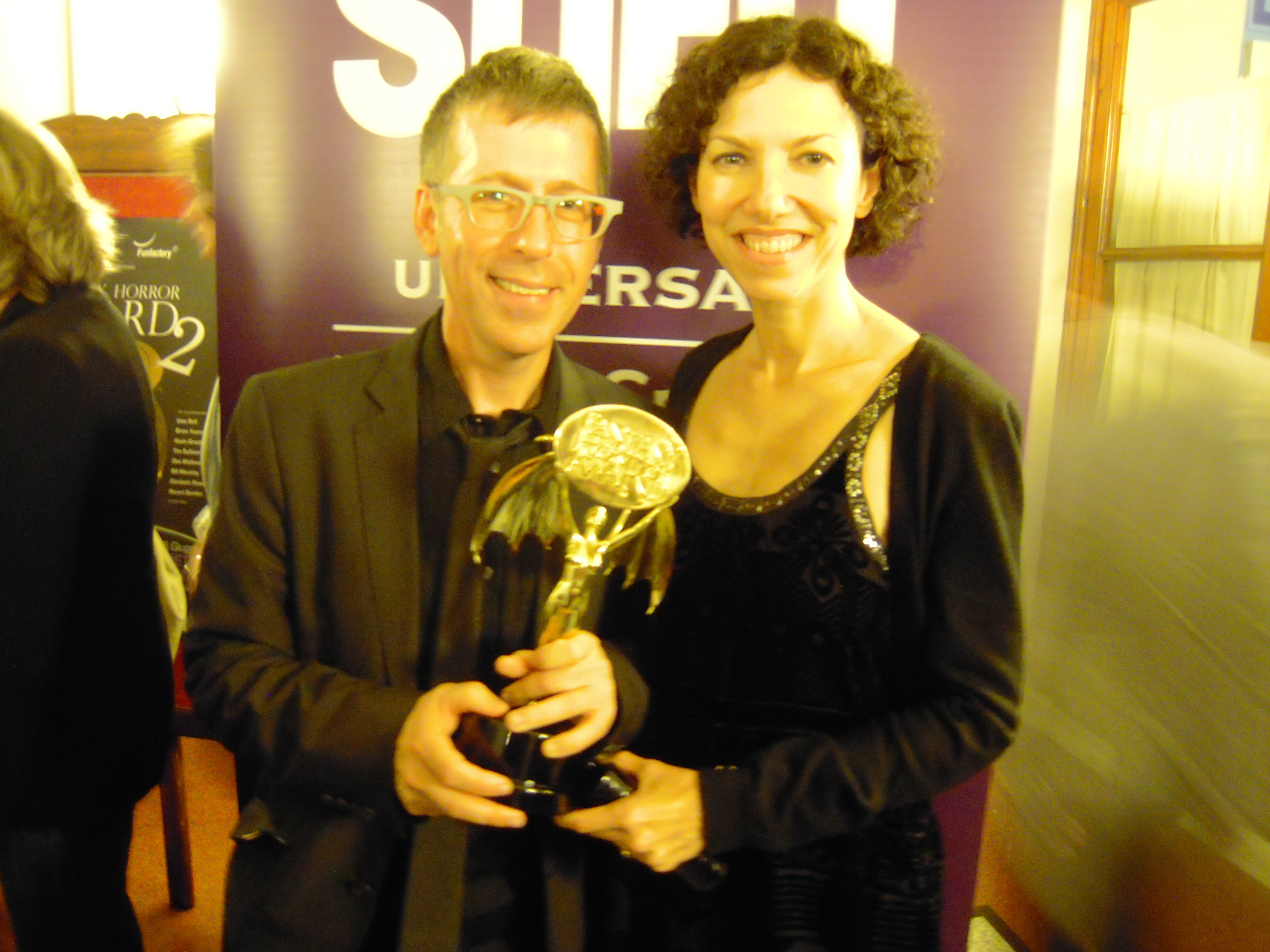 Kevin Greutert and Elizabeth Rowin at the 2011 Fantasy Horror Awards in Orvieto, Italy.