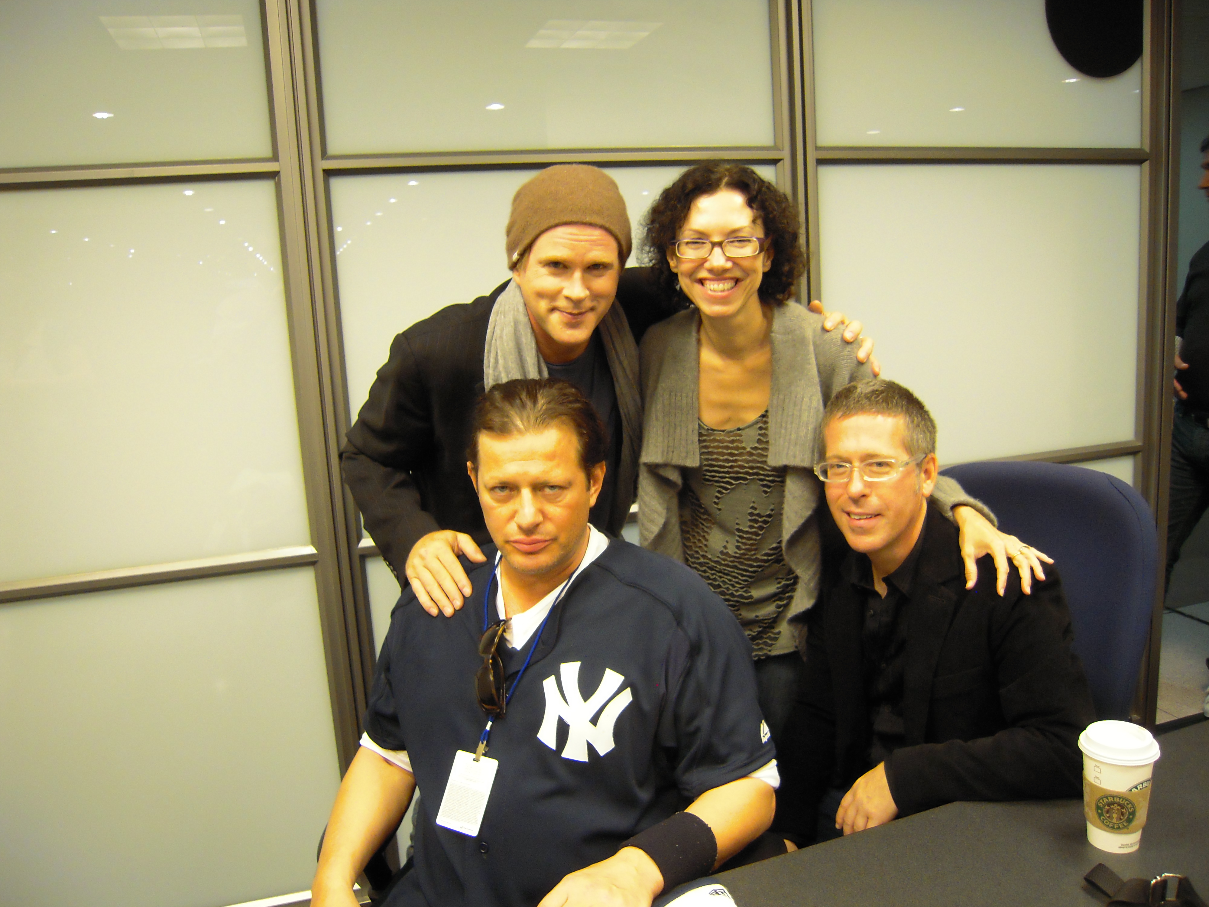 Cary Elwes, Elizabeth Rowin, Costas Mandylor and Kevin Greutert at the 2010 New York Comic-Con promoting SAW 3D.