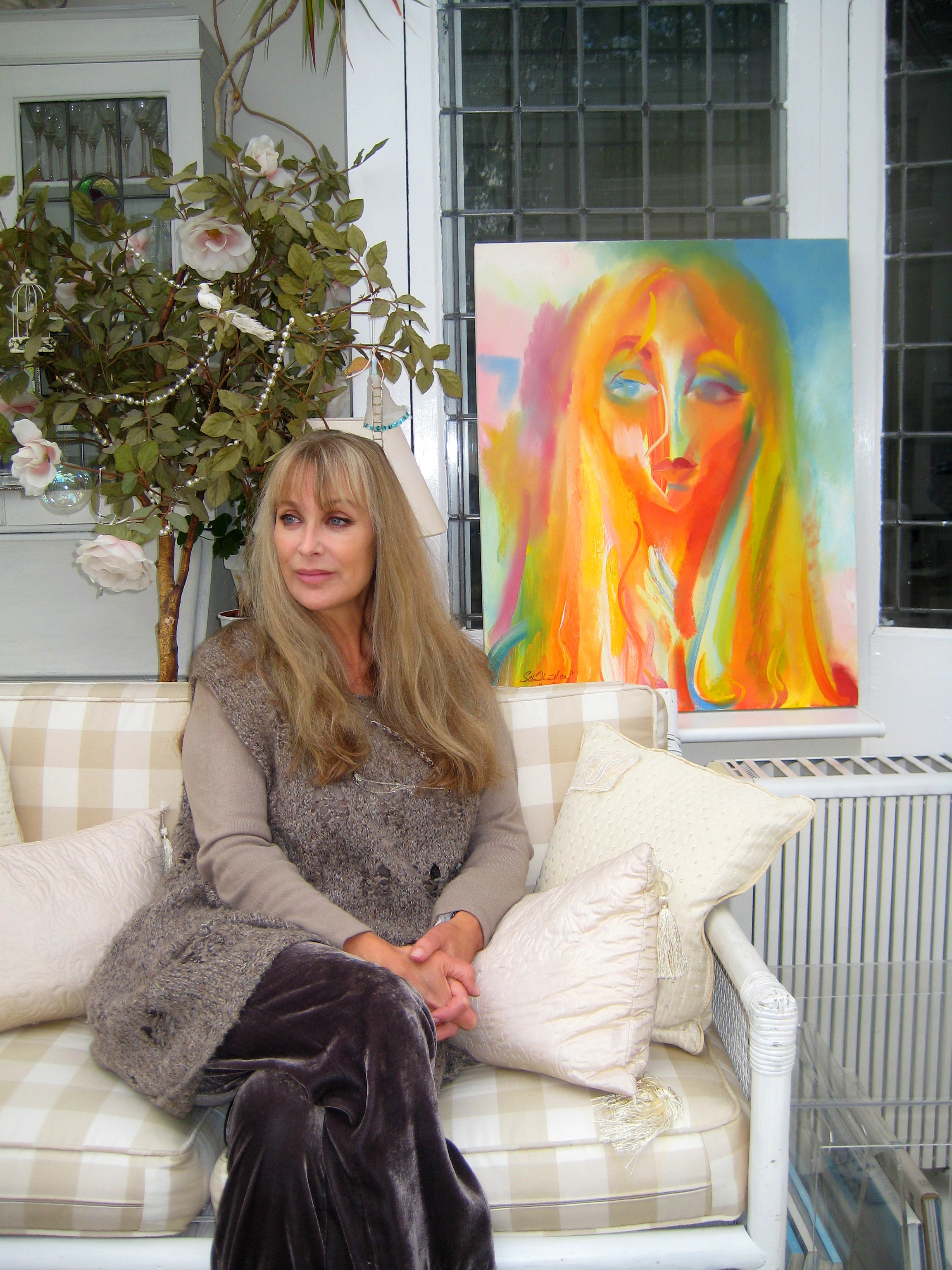 Carol With her portrait by Stephen B Whatley