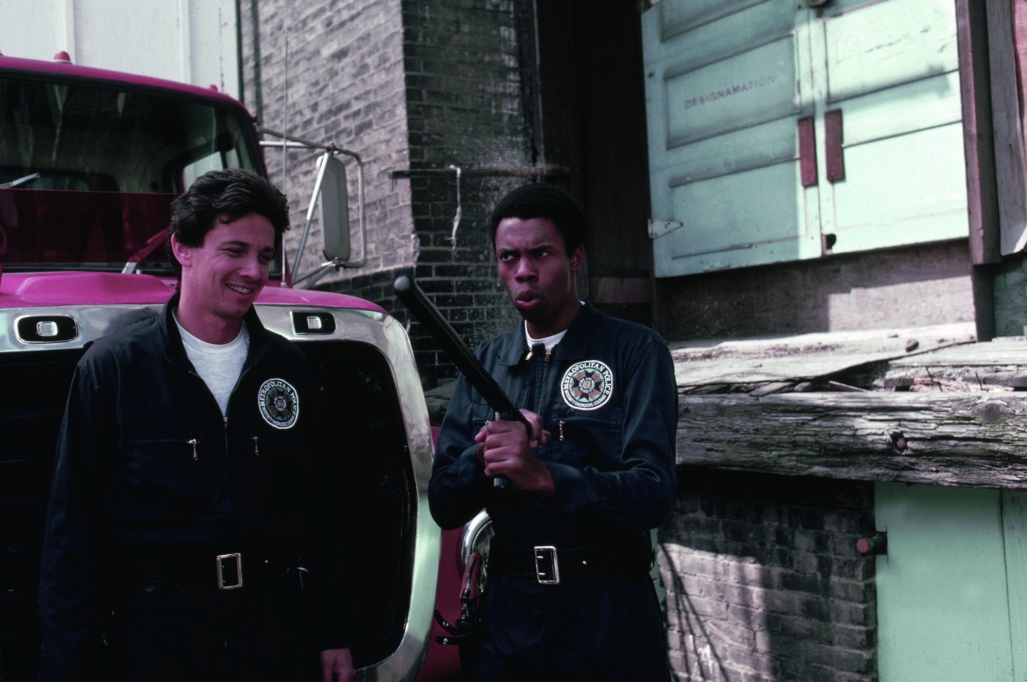 Still of Andrew Rubin and Michael Winslow in Police Academy (1984)