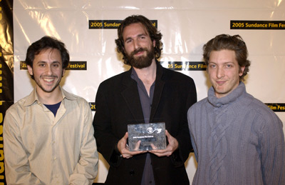 Jeff Mandel, producer, Dana Adam Shapiro, director and Henry-Alex Robin, director, winners of The American Documentary Audience Award for 
