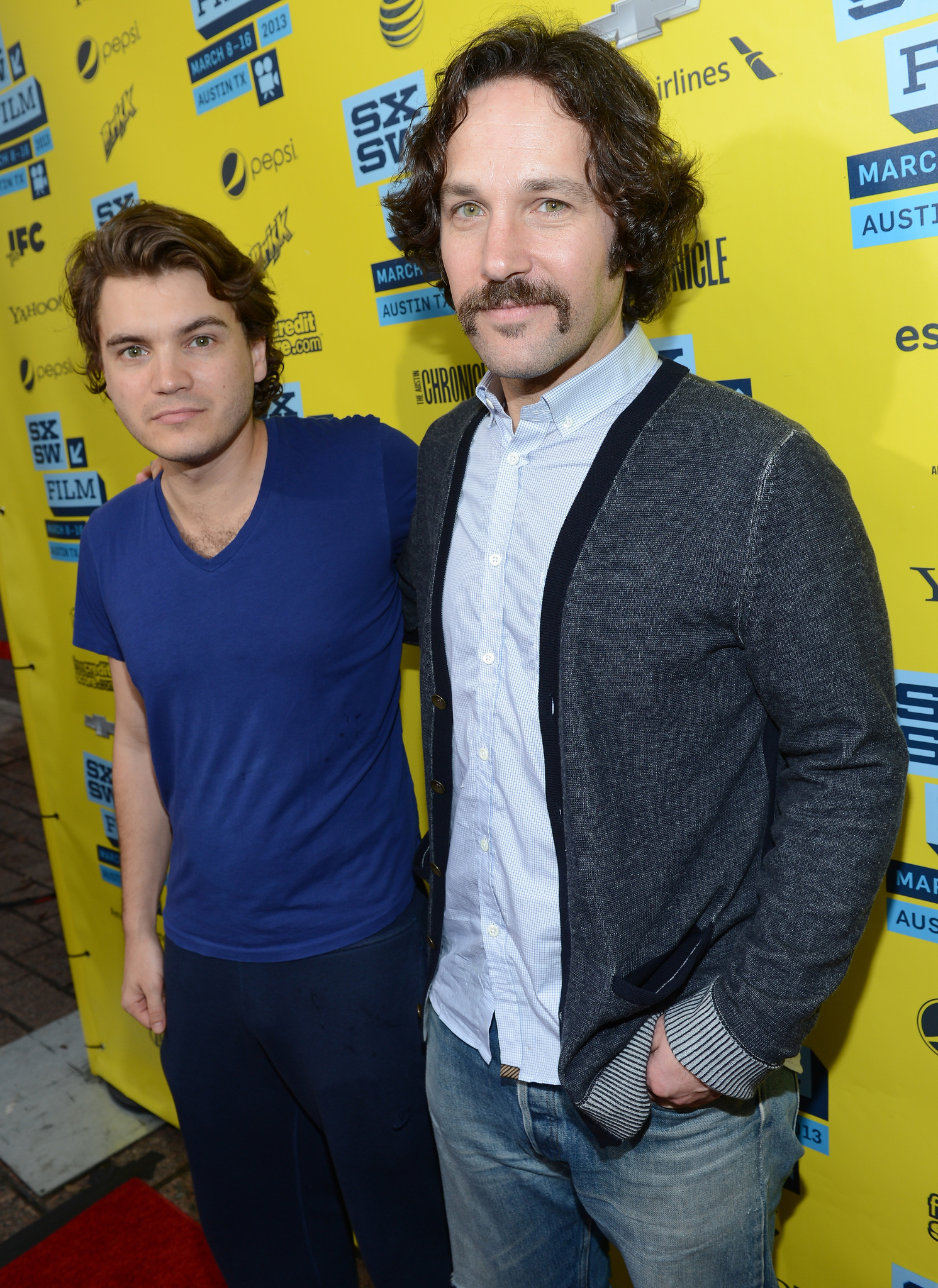 Emile Hirsch and Paul Rudd at event of Prince Avalanche (2013)