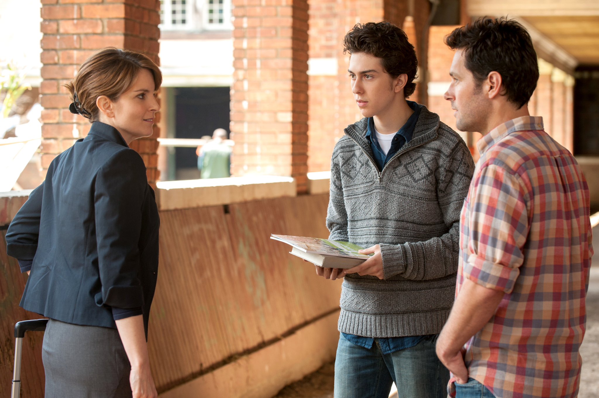 Still of Tina Fey, Paul Rudd and Nat Wolff in Admission (2013)