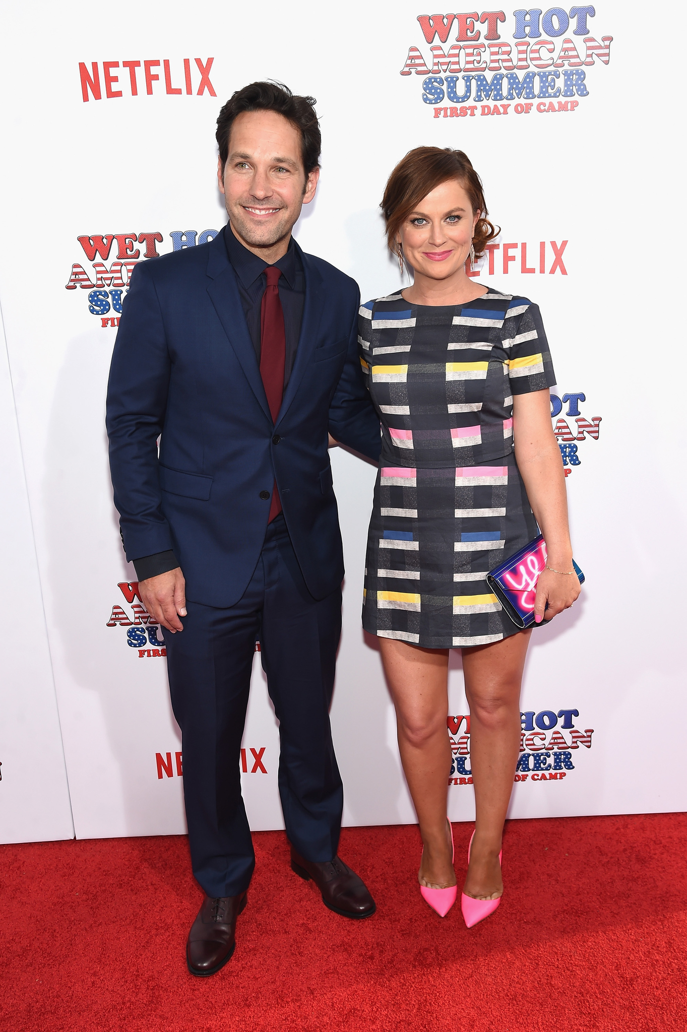 Amy Poehler and Paul Rudd at event of Wet Hot American Summer: First Day of Camp (2015)