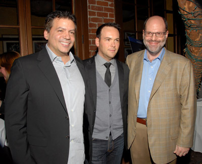 Michael De Luca, Dana Brunetti and Scott Rudin at event of The Social Network (2010)