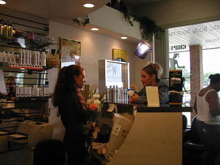 Tasha Rudolph and Natalie Durante film a scene for Never Among Friends.
