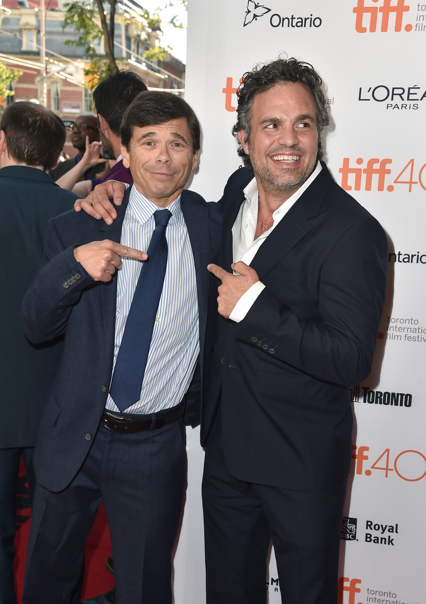 Mark Ruffalo and Michael Rezendes at event of Spotlight (2015)