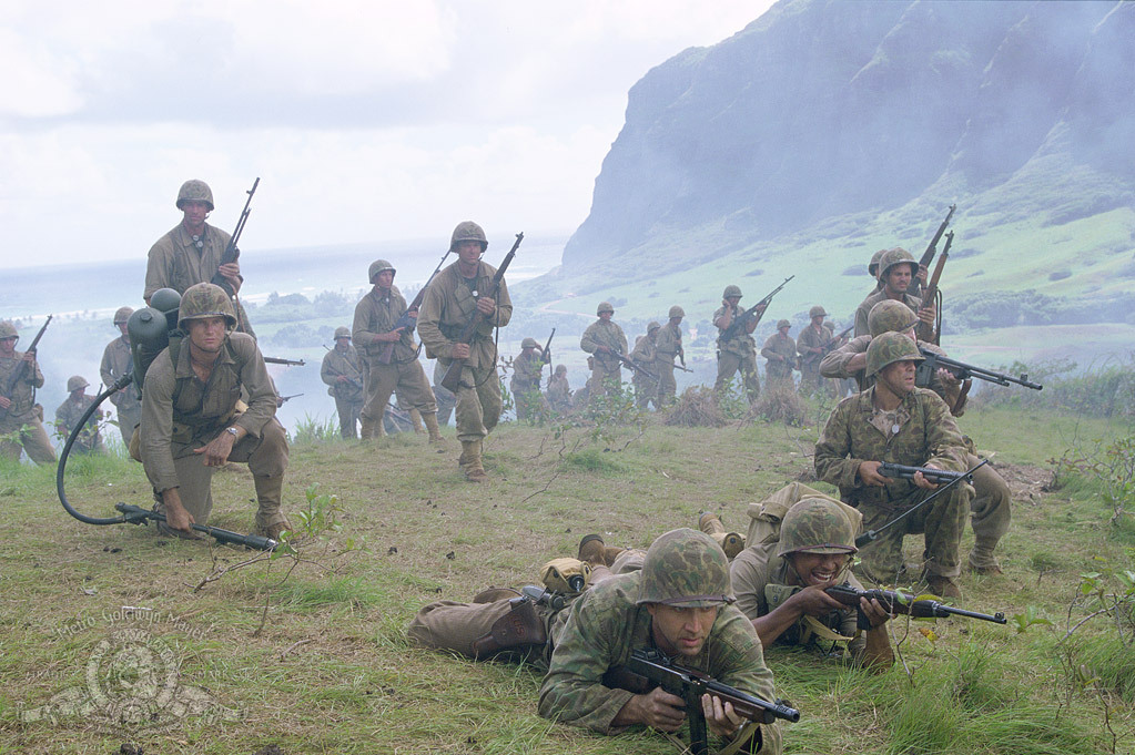 Still of Nicolas Cage, Peter Stormare, Adam Beach, Mark Ruffalo and Brian Van Holt in Windtalkers (2002)