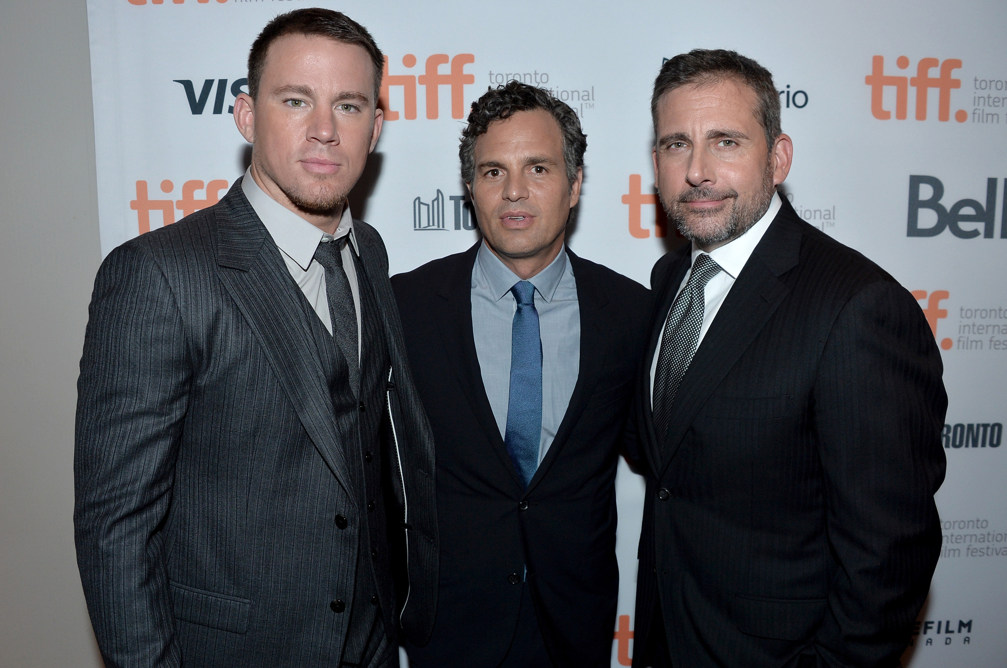 Steve Carell, Mark Ruffalo and Channing Tatum at event of Foxcatcher (2014)