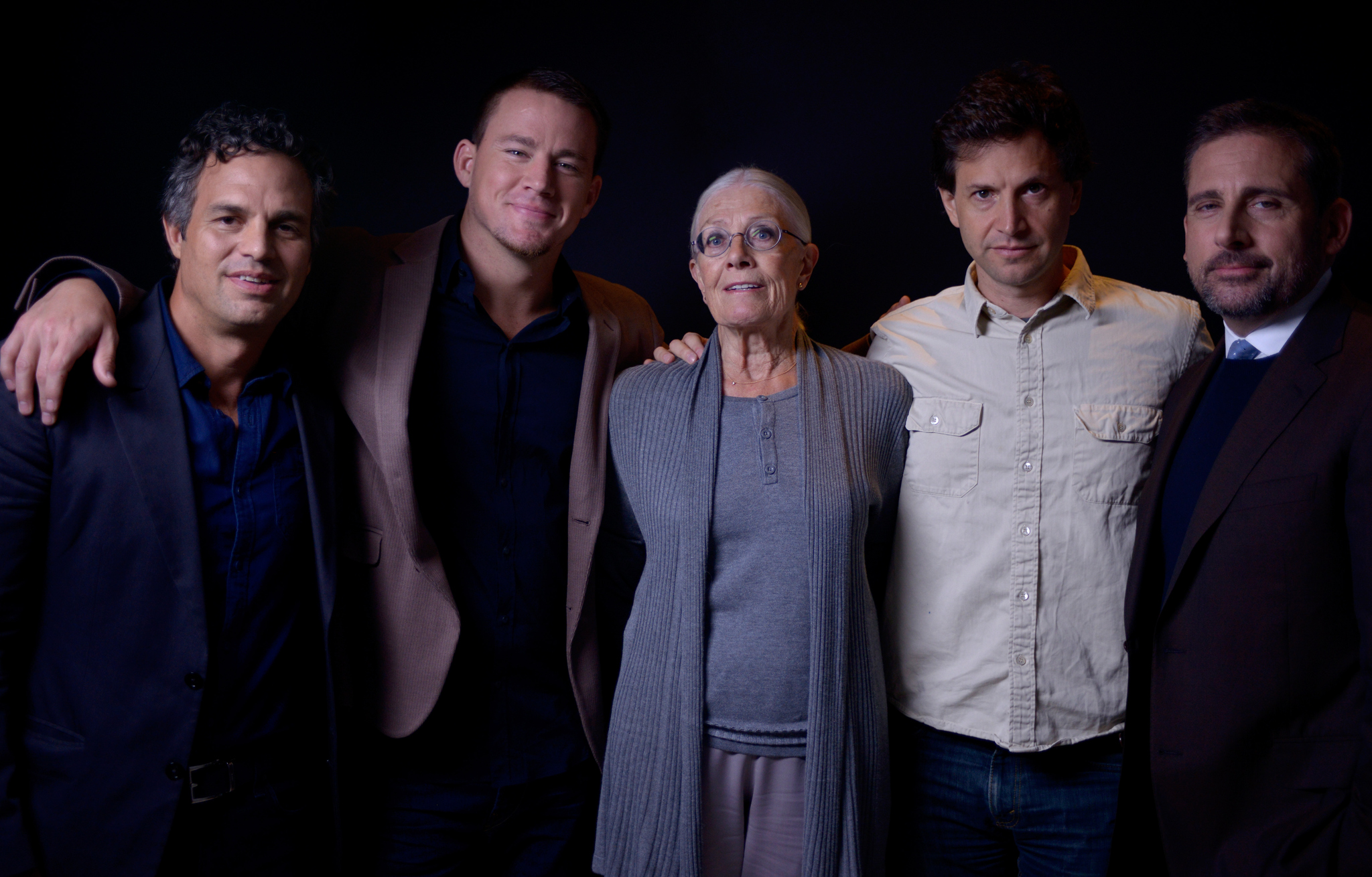 Vanessa Redgrave, Steve Carell, Bennett Miller, Mark Ruffalo and Channing Tatum at event of Foxcatcher (2014)