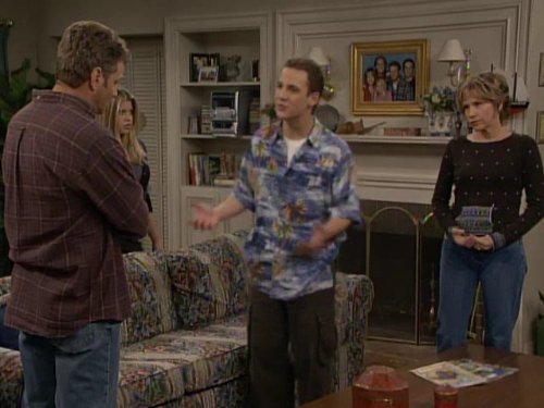 Still of Danielle Fishel, Ben Savage, Betsy Randle and William Russ in Boy Meets World (1993)