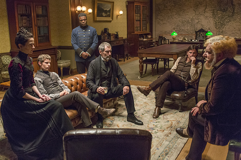 Still of Timothy Dalton, Josh Hartnett, Simon Russell Beale, Danny Sapani, Eva Green and Harry Treadaway in Penny Dreadful (2014)