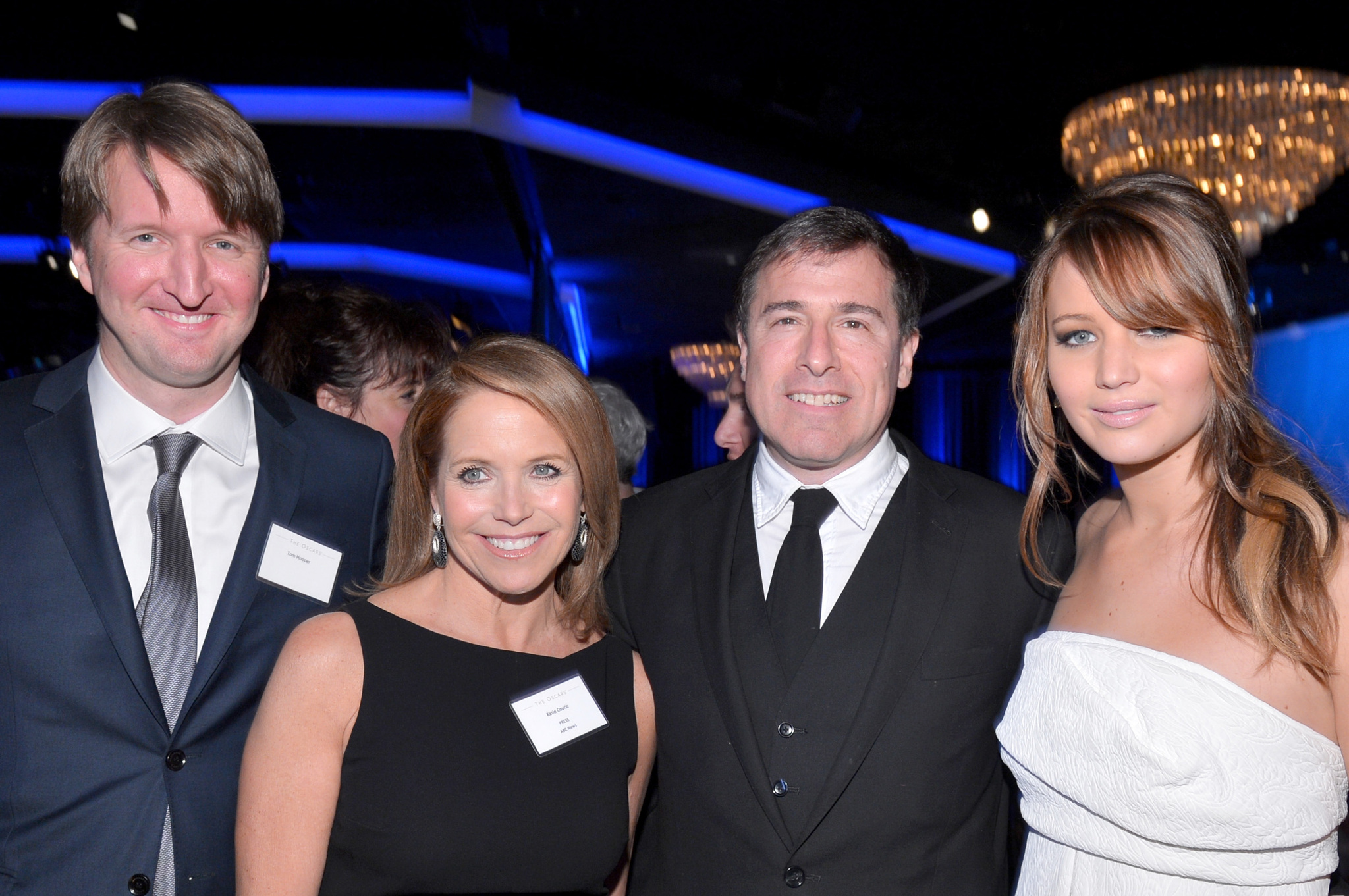 Katie Couric, Tom Hooper, David O. Russell and Jennifer Lawrence