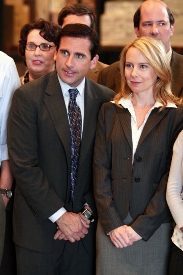 Still of Steve Carell and Amy Ryan in The Office (2005)