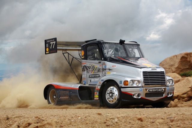 Mike Ryan's Championship Freightliner Race Truck, tackling the Pikes Peak Hill Climb, Colorado - taken during the 2007 race.