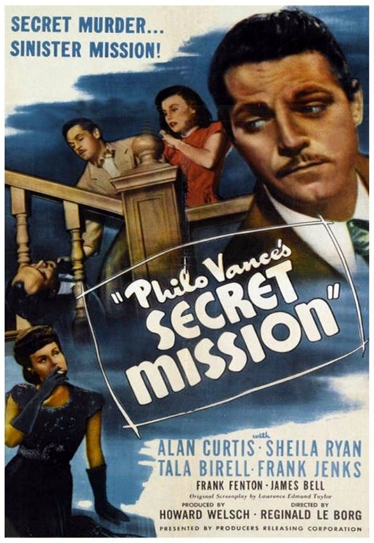 Tala Birell, Alan Curtis and Sheila Ryan in Philo Vance's Secret Mission (1947)