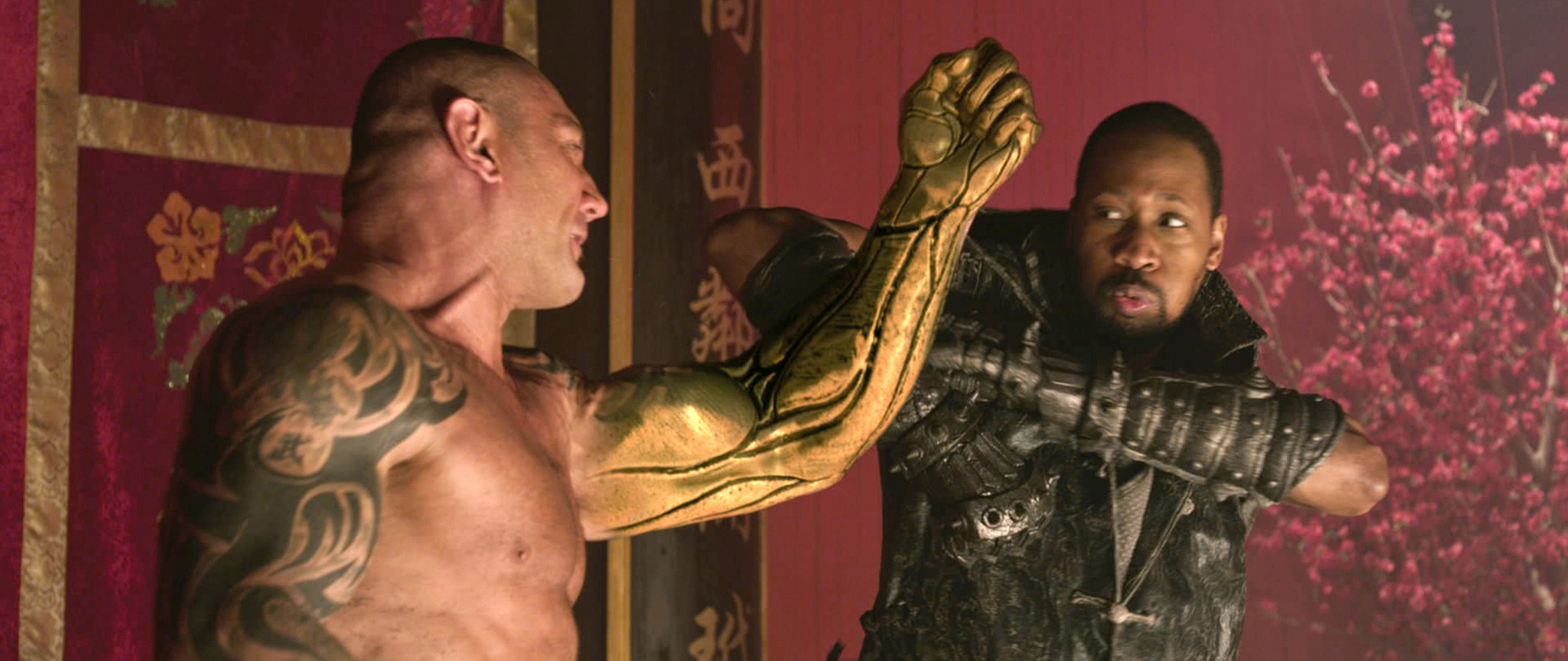 Still of RZA and Dave Bautista in The Man with the Iron Fists (2012)