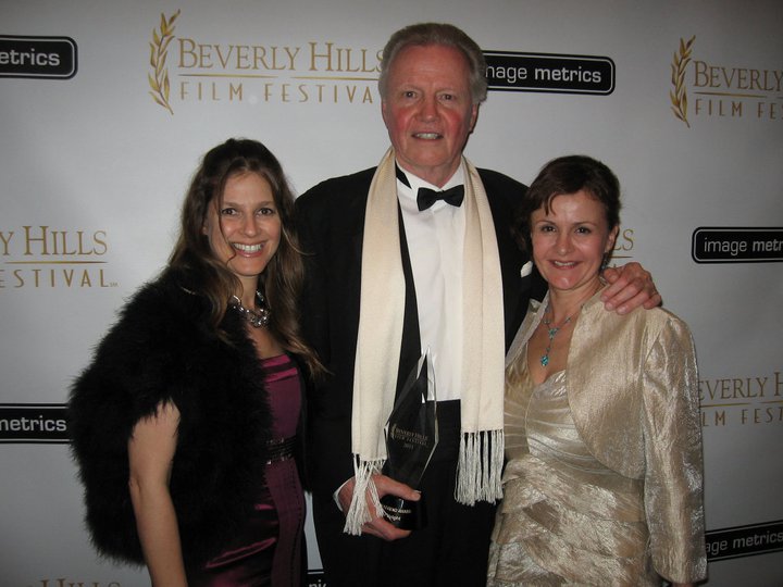 Beverly Hills film festival awards show Director/Writer Kara Sachs with Jon Voight