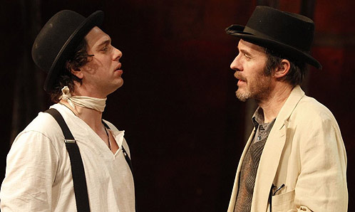 Thomas Sadoski as 'Touchstone' and Stephen Dillane as 'Jaques' in Sam Mendes' AS YOU LIKE IT.